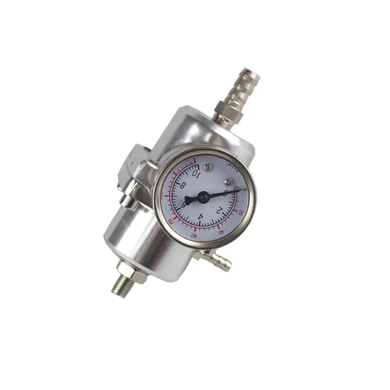Silver RASTP Универсальный JDM Регулируемый FPR регулятор давления топлива 0-140 PSI Манометр газовый шланг комплект для Ford Mustang 01-04 RS-FRG001 - Цвет: Silver