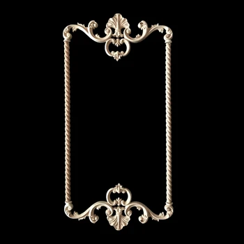

5/10PCS Vintage Wood Carved Decal Corner Onlay Applique Frame Furniture Wall Unpainted for Home Cabinet Door Decor Crafts