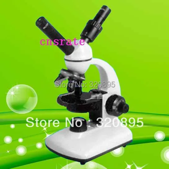 

40X-400X Dual Observation Head Laboratory Biological Microscope with Lamp and 90mm Rounded Stage with Paired Clips TXS05-05RBS