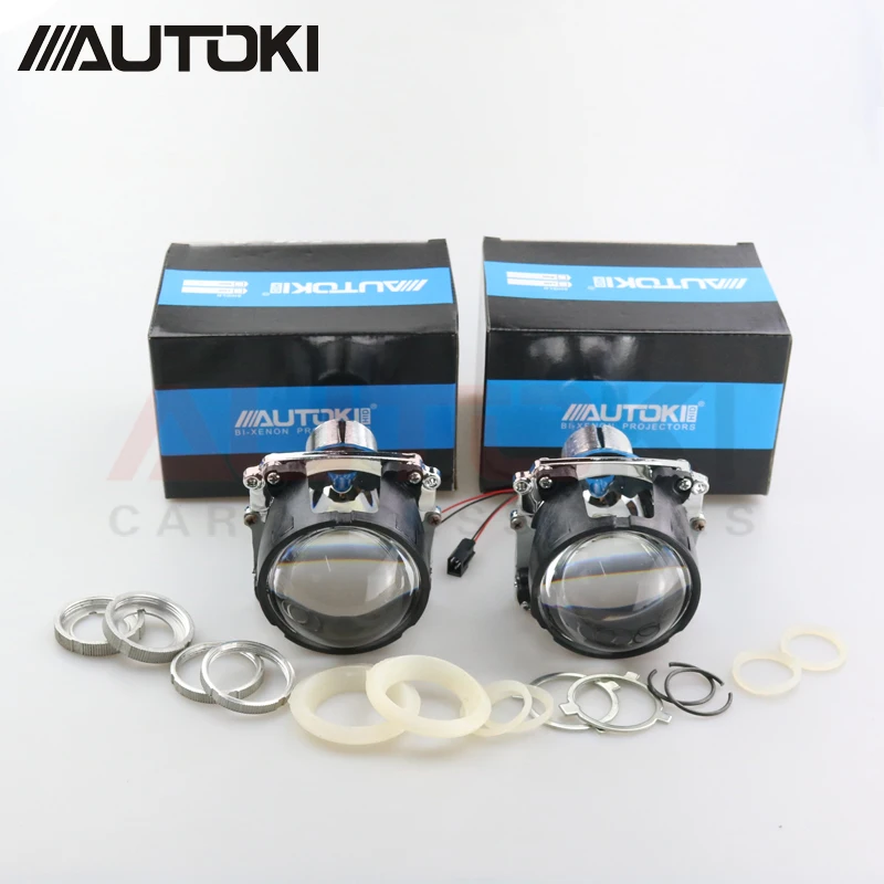 

Free Shipping Autoki 2.5/2.8inch Bi-xenon Projector Lens Use D2S D2H bulbs Replacement for Car Headlight H4 RHD LHD