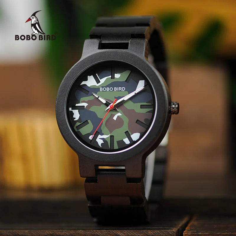relogio masculino BOBO BIRD Watch Men Wood Luxury Top Brand Quartz Watches Japan Movement Great Gift for Man Drop Shipping