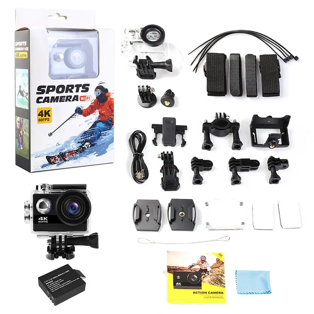  Q40C 4K Ultra HD Motion Camera Portable Versatile Action Camera 100FT Waterproof WiFi HD Sports Cam