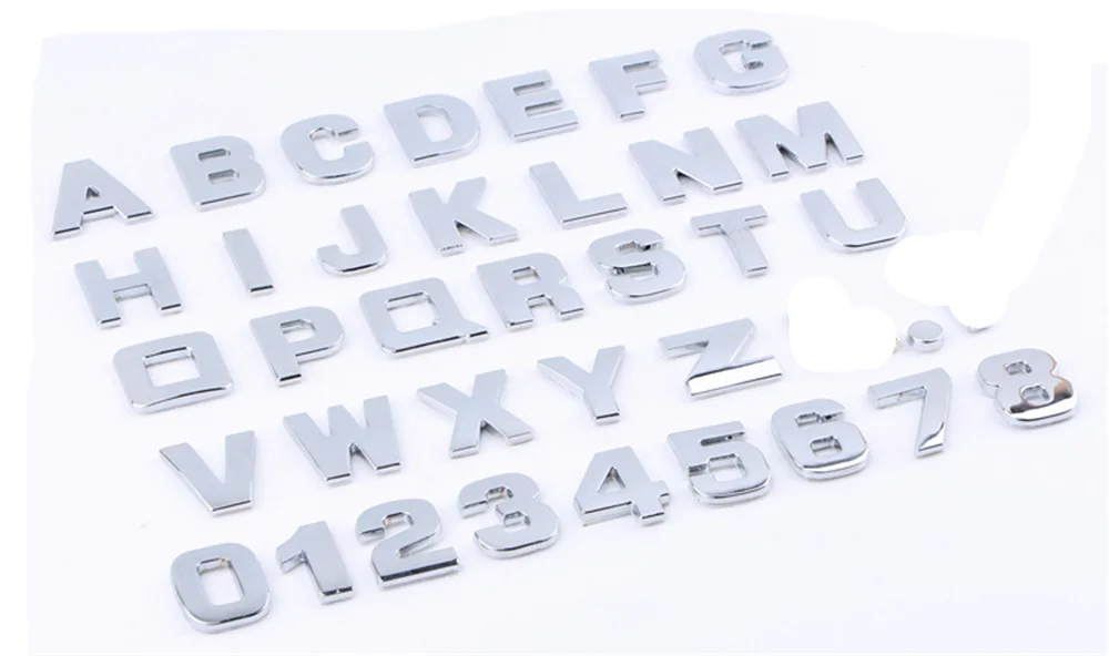 Автомобильные аксессуары 3D металлическая цифровая наклейка с буквами