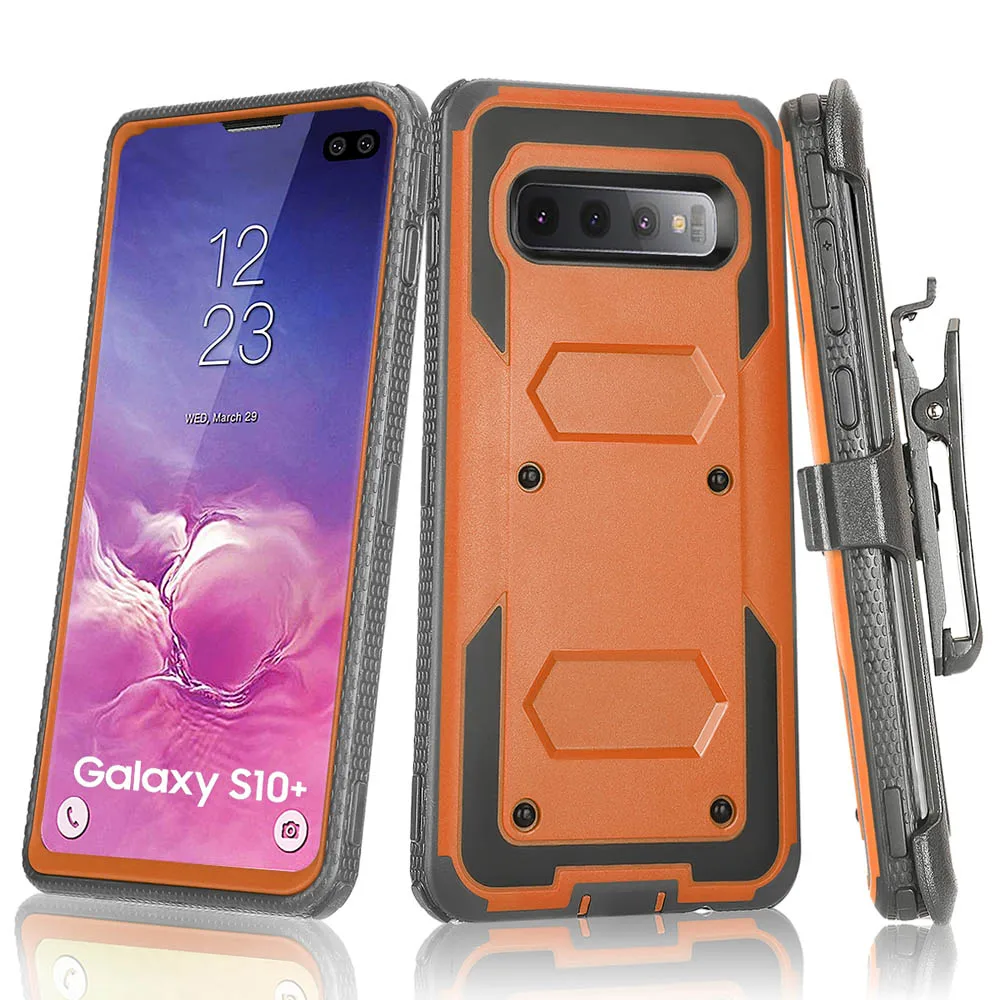 Heavy Duty Броня чехол для samsung Galaxy S10 плюс S10e Lite ударопрочный пояс клип футляр + Plus| |