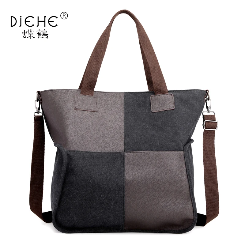 

Retro Woman Plaid Bags Female Large Canvas Shoulder Bag Girl's Crossbody Pack Women's Totes Handbag Femme De Marque Bolsos Mujer