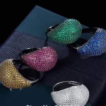 

925 Sterling Silver Ring With Colour Stones