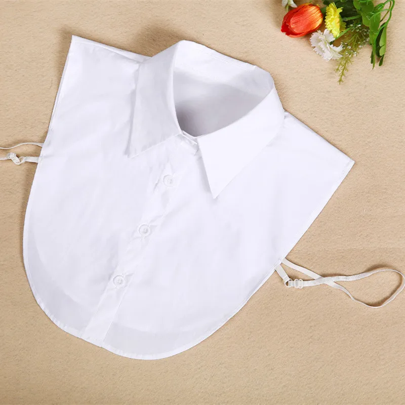 Хлопковый накладной воротник от рубашки белый/черный галстук костюм украшение Поддельный Воротник для пуловер рубашки съемный фальшивый
