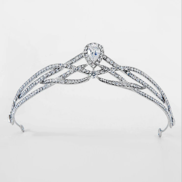  Deixa de Cristal Tiara Headband para o Casamento Da Tiara Da Coroa Cocar para As Mulheres Moda Acessórios Para Cabelo Nupcial Borda para o Cabelo (6)