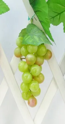 Искусственные Поддельные нетоксичные пластиковые фруктовые продукты виноград с листьями Свадебная вечеринка дом кухонный стол Декоративные события украшения