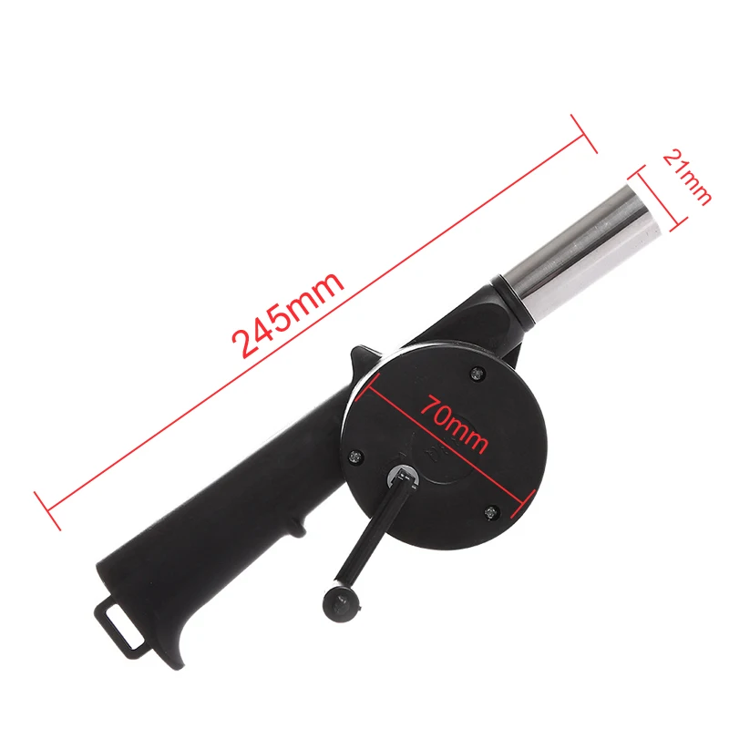 04 JDSR Manual Blower Outdoor Barbecue Fan Air Blower For Barbecue Fire Bellows Outdoor Cooking Picnic Camping Hand Crank BBQ Tools