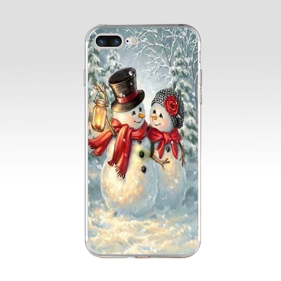 49AQ новый год Рождество Мягкий ТПУ силиконовый чехол для Apple iPhone 6 6s 7 8 plus