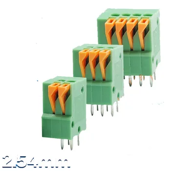 

2.54mm Pitch Spring Clamp Terminal Blocks Vertical Wiring