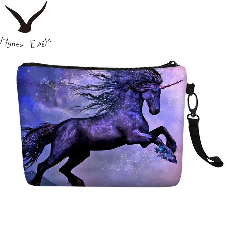 

Hynes Eagle Brand Cosmetic Bags Unicorn Printed Toiletry Bag Travel Make Up Cases Large Capacity Storage Bag Clutch Bag Women