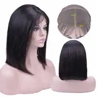 Short Bob Wigs 13x4 Lace Front Human Hair Wigs Peruvian 100% Remy Human Hair Wigs Pre-Plucked Bleached Knots For Woman