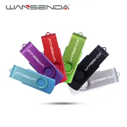 WANSENDA USB2.0 вращения Usb flash drive 256 GB 128 GB 64 GB 32 GB флэш-накопитель 16 GB накопители индивидуального дизайна 8 GB 4 GB металлическая Usb флеш-карта stick