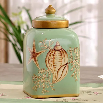 

garden Home Furnishing decoration of high-grade ceramic painted crafts pinspotting large storage tank storage tank