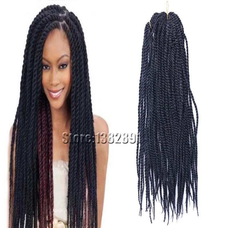 6pack Lot Kinky Twist Braids Senegalese Twist Hair Extesnion