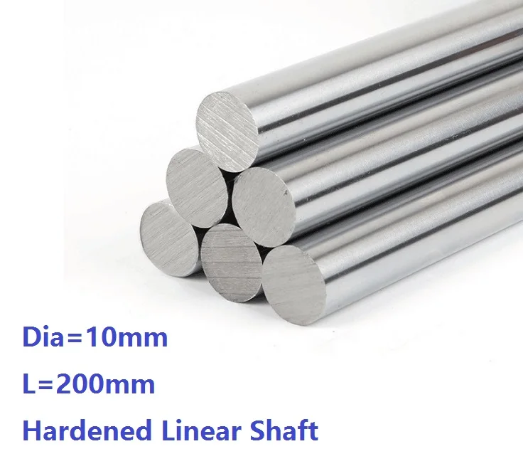 

10pcs/lot Dia 10mm shaft 200mm long Chromed plated linear shaft hardened shaft rod bar rail guide for 3d printer cnc parts