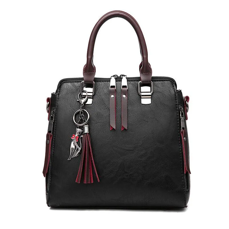 

Dropship Handbags Women Bags Fashion Designer Female Casual Totes Tassel Cat Shoulder Bags Ladies Purses Bolsa Feminina