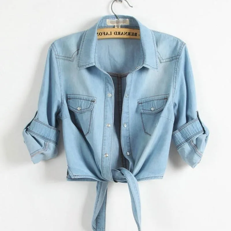 Greatest  2019 New Women Jeans Coat Feminine Jackets Women Jacket 3 / 4 Sleeve Female Autumn Coat Denim Jacke