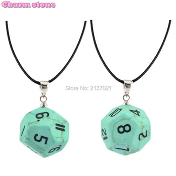 

New Arrival football Lucky number Necklace Handmade Natural texture with hide rope Fashion jewelry for women and man