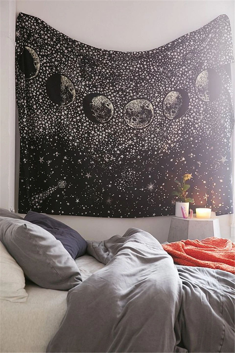 Гобелен с Луной настенный Галактический ночной небо психоделический Настенный Гобелен Мандала настенный гобелен из ткани Настенный Ковер пляжное полотенце