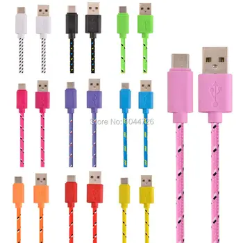 

1m 2m 3m Fabric nylon braided type-c usb 3.1 cable Accessory Bundles For Nokia N1 Zuk Z1 for Xiaomi 4c Oneplus 2 for Meizu