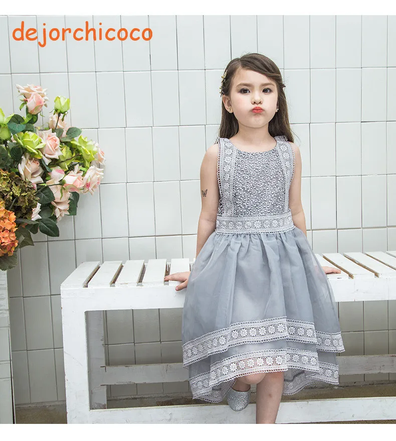 

Princess summer lace ball gowns tank Dress baby girls birthday party lace dancing belle dress Children's garments [dejorchicoco]