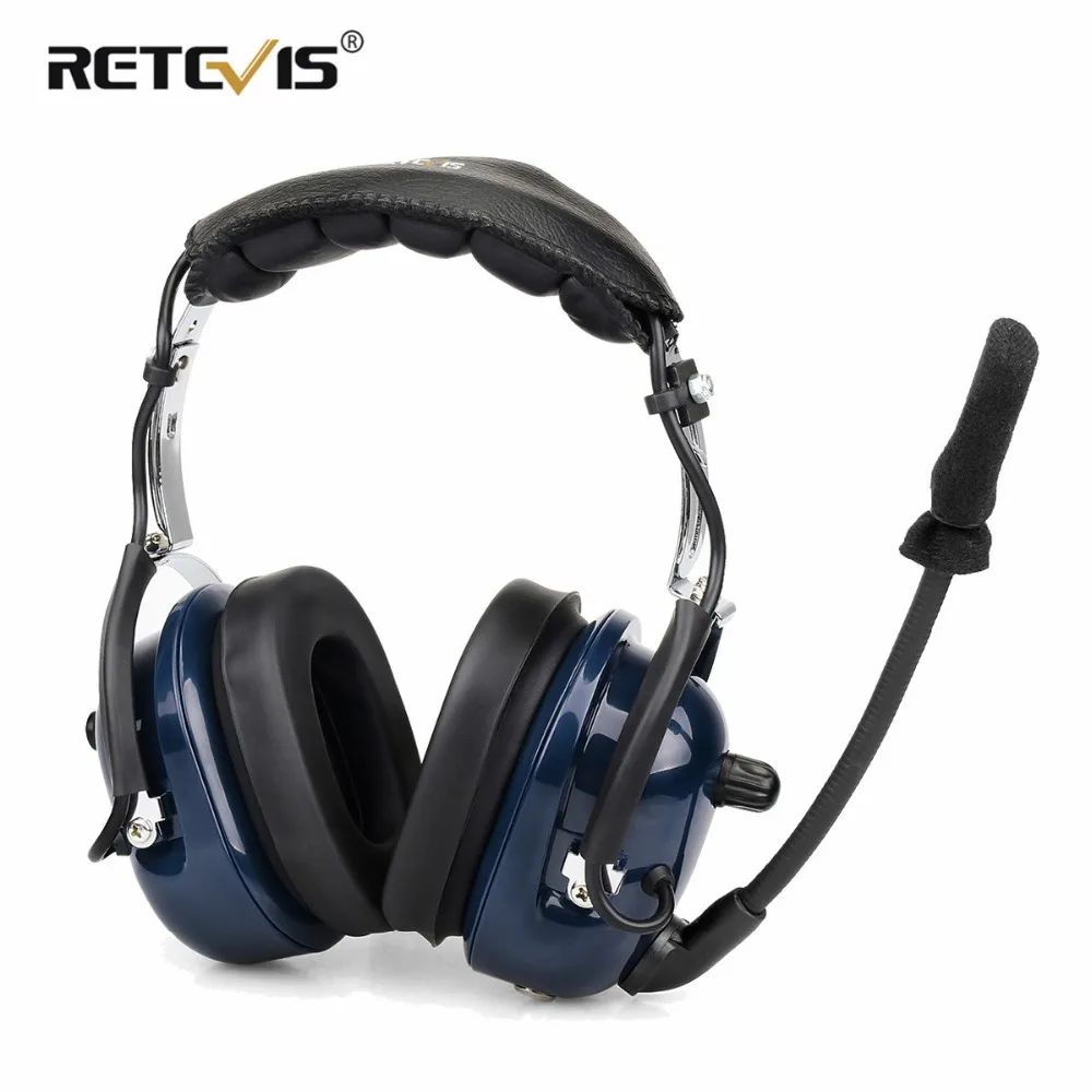 Retevis EH050K Noise Reduction Aviation Microphone Headset Walkie