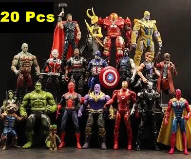 20Pcs Avengers Infinity War Thanos SuperHero Action Figures Kids Toy EndGame