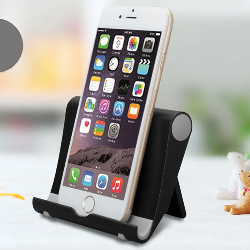 Universal Black Mobile Phone Stand Foldable Desk Phone Holder For