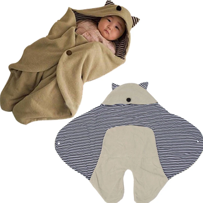 QinMM Saco de Dormir para Recién Nacido Bebé Niño Niña Invierno Estrella de mar Manta Swaddle