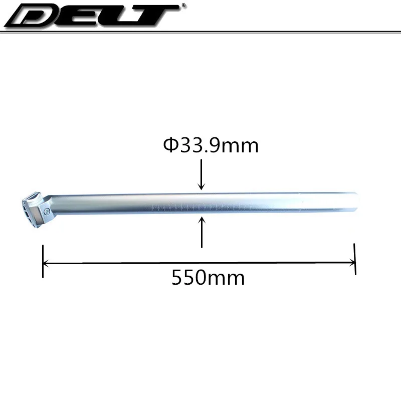 1 шт. новая складная велосипедная штанга сиденья трубка 33,9*550 мм алюминий черный серебристый