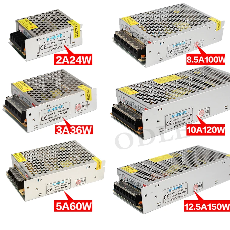 Светодиодный источник питания AC110-220V в постоянный ток 5 в 12 В 24 в 36 в 60 Вт 120 Вт 200 Вт 240 Вт 360 Вт 480 Вт светодиодный адаптер трансформаторы