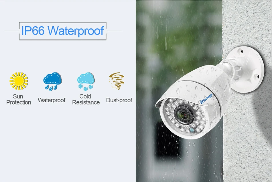 Techage CCTV камера системы 4CH 1080P 2MP AHD камера безопасности DVR комплект IP66 водонепроницаемый комплект наружного домашнего видеонаблюдения 1 ТБ HDD