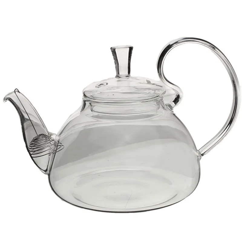 

High Borosilicate Glass 260ml Teapot Cambered Hyaline Coffee Tea Set Puer Kettle Flowers KongfuTea Pot with Infuser Home Tea Set