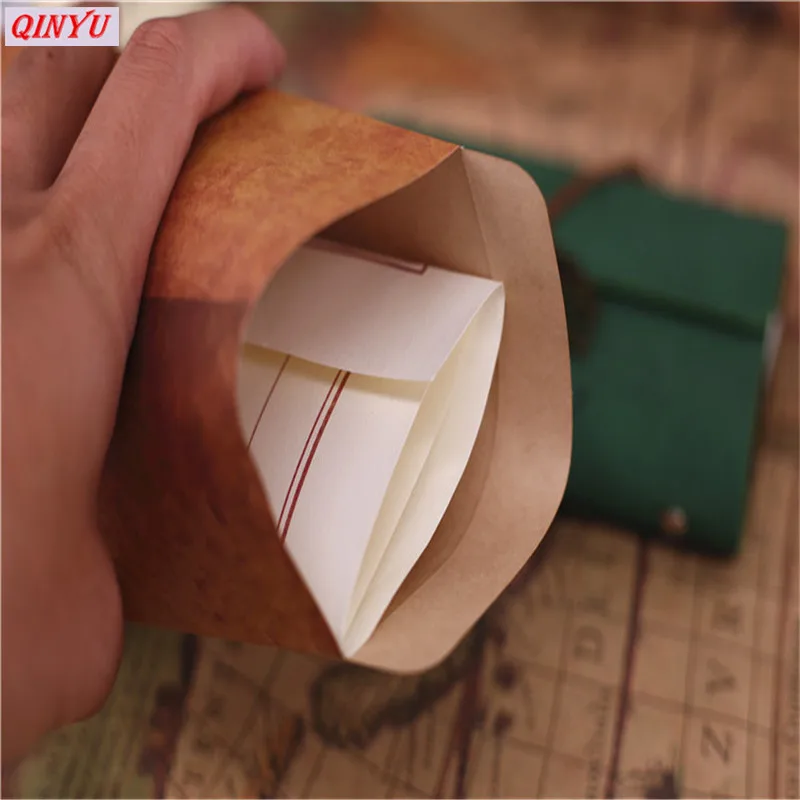 12x20cm 5Pcs Old Style Vintage Paper Envelope Brown Kraft Packaging For Greeting Card Postcard Card Small Gift Invitation6zMM231 (3)