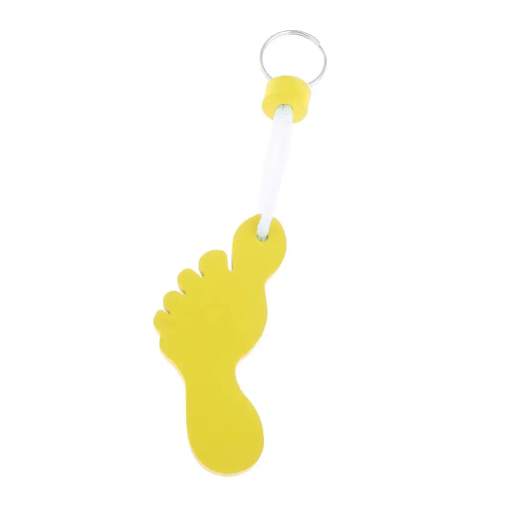Safety Water Sports Foam Floating Keyring Keychain Key Holder Key Fob - Foot Shape for Boating Yachting Fishing Swimming Kayak