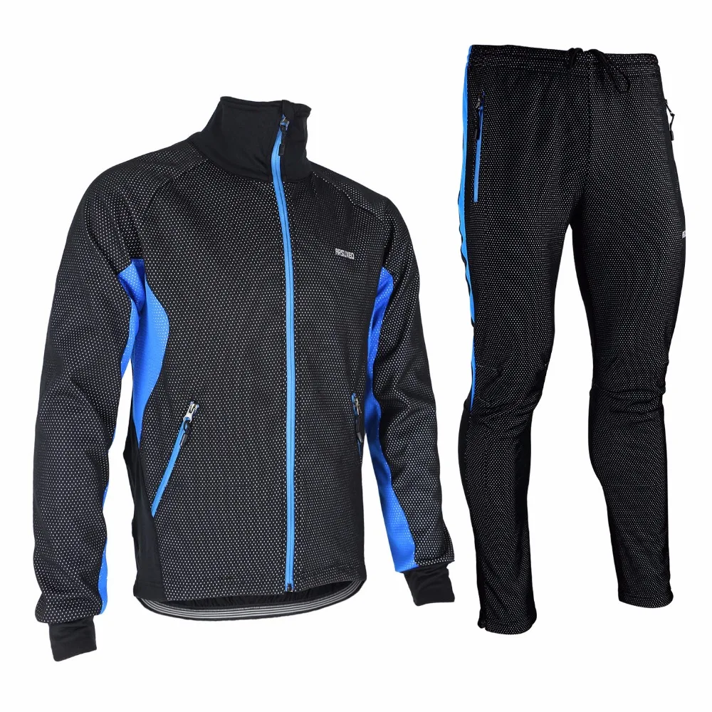 ARSUXEO, Мужская зимняя теплая куртка для велоспорта, велосипедная куртка, штаны, Униформа, ветрозащитная, водонепроницаемая, для спорта на открытом воздухе, для езды на велосипеде, пальто