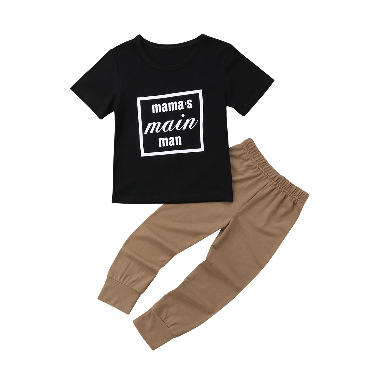 Infant Baby Kids Boys Mama Printed Clothes Newborn Toddler Tops Pants