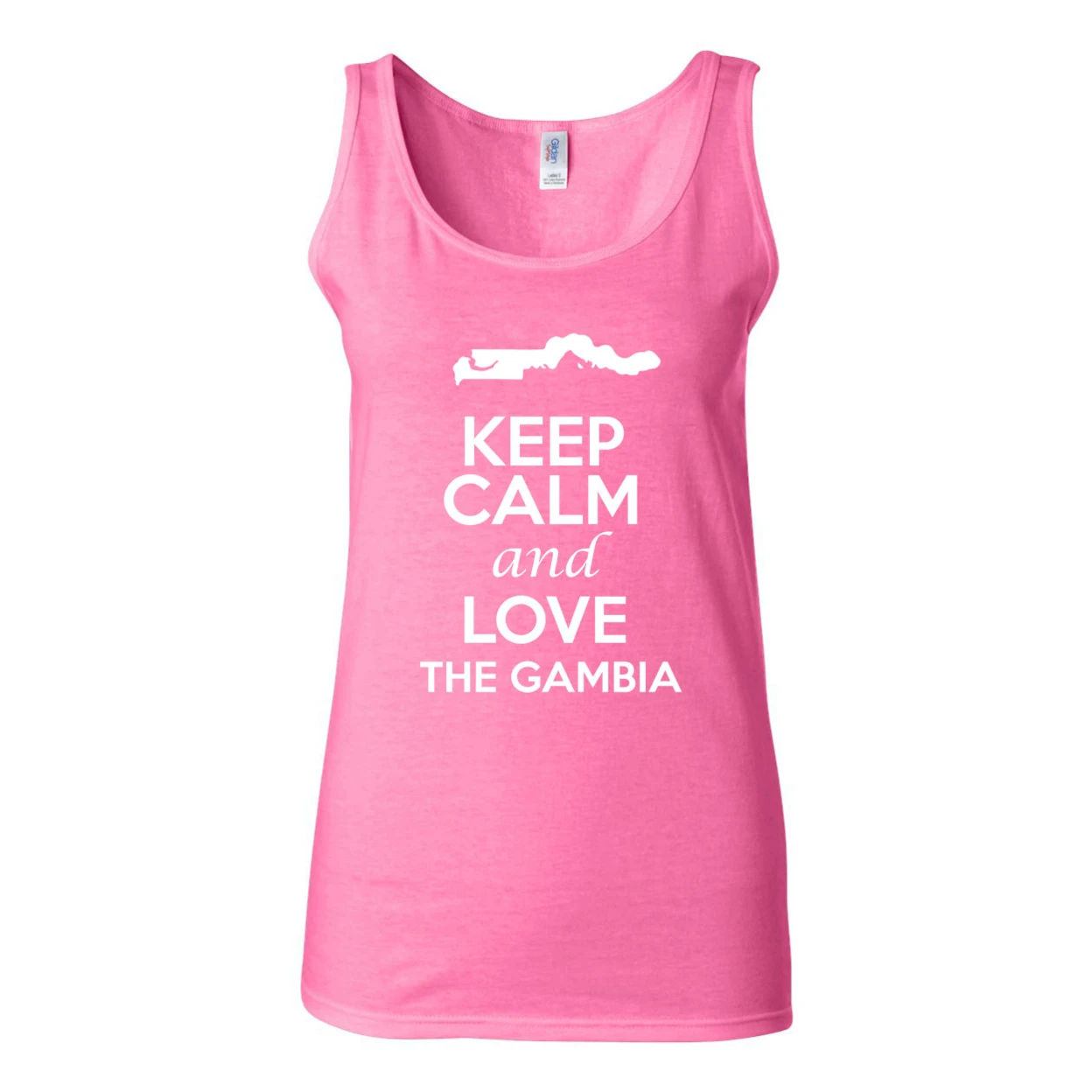 Junior Keep Calm And Love The Gambia Country Patriotic Novelty Sleeveless Tank Top 1293 (2)
