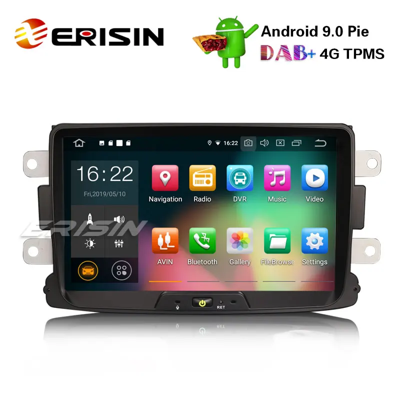 Erisin ES7929D " Android 9,0 Автомобильный gps Sat Nav DAB+ DVR для Renault Dacia Duster Logan Sandero Dokker