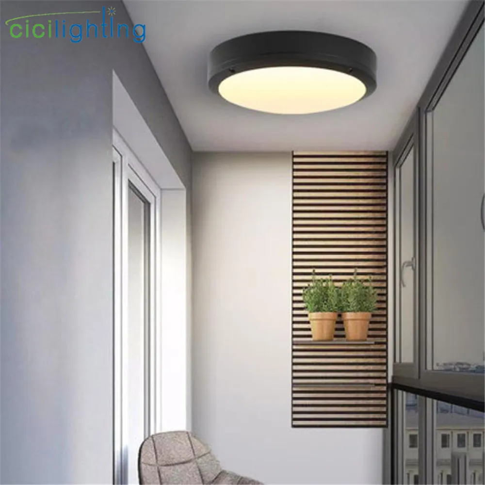 Goedkoop Moderne outdoor plafond verlichting 6 w 20 w 24 w badkamer plafondlamp Decoratieve verlichting Veranda Tuin veranda Lichten led wandkandelaars