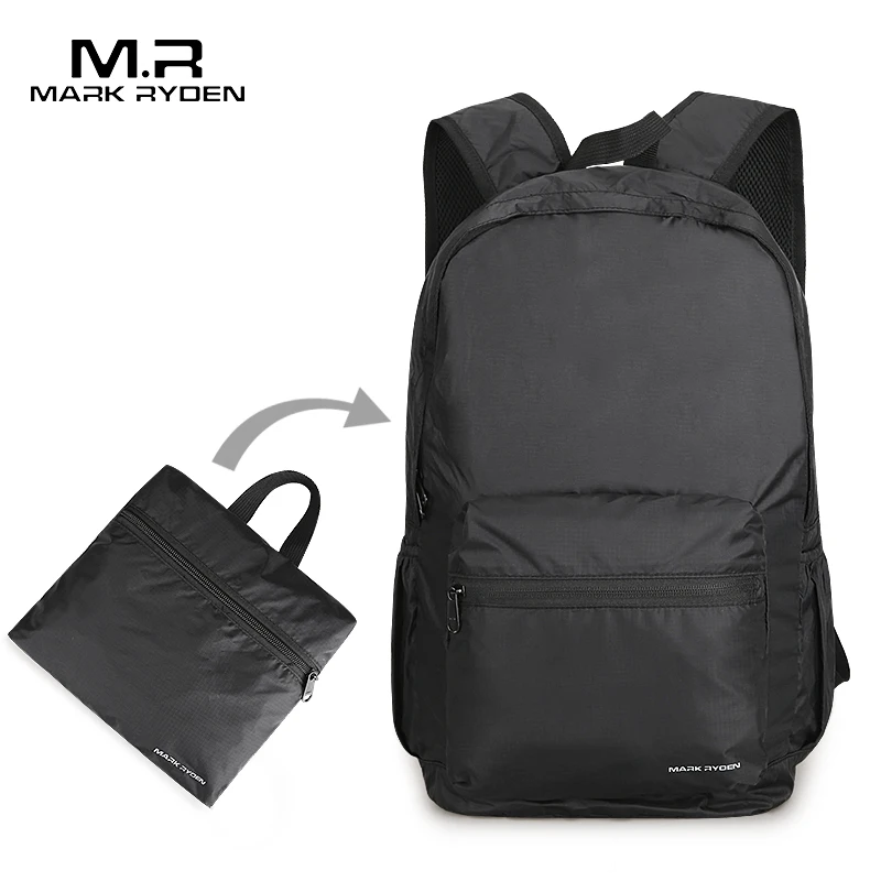 Mark Ryden Folding Backpack Men 14 Inch Nylon Men Backpack Lightweight Bag Water Repllent Travel Storage Bags