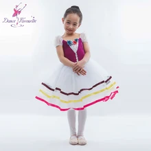 Девушка и женщины представление сценический бархатный топ лиф с цветочным украшением романтическая балерина в юбке-пачке танцевальный костюм пачка