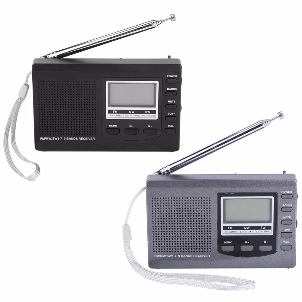 Портативное мини радио am fm FM/MW/SW с цифровым будильником FM радиоприемник цифровой