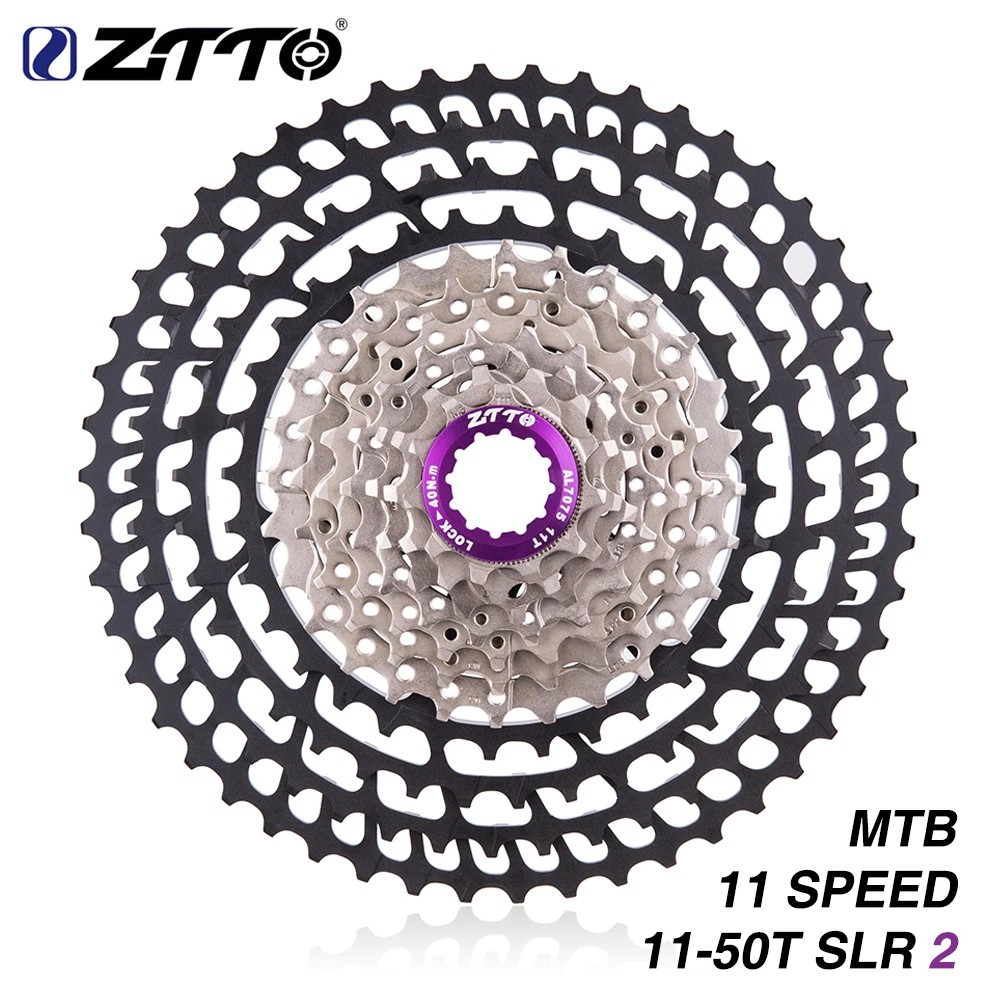 Goedkoop ZTTO 11 s 11 50 t SLR 2 Nieuwe Uprade Cassette MTB 11 Speed Breed Verhouding UltraLight 360g CNC Vrijloop Mountainbike Fiets Onderdelen