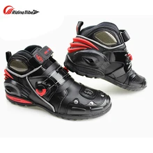 High quality Riding Tribe Men’s Moto Racing Motocross Boots Micorfiber Leather Breathable Motorbike Outdoor Sports Shoes