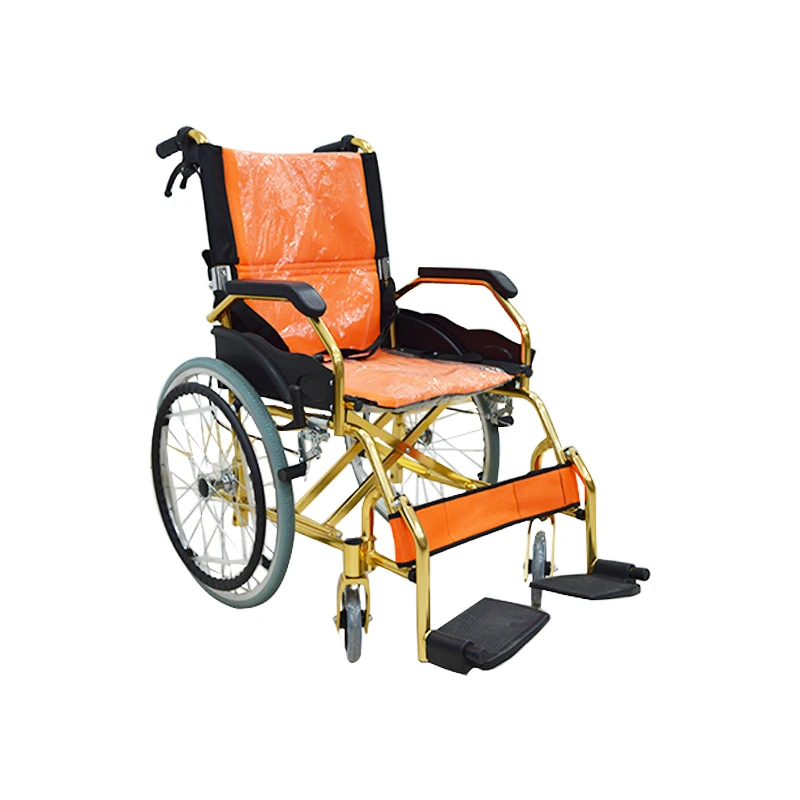 

Adjustable manual wheelchair lunimum alloy foldable wheelchair for adult