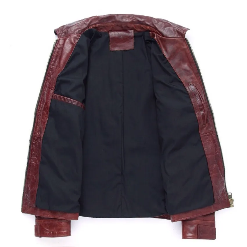 Для мужчин Повседневное кожаная куртка красного цвета плюс Размеры XXXXL